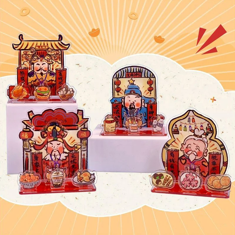 Акриловая стоячая карта God Of Wealth Kitchen Wen Qu Xing Fun Worshipping украшение для домашнего