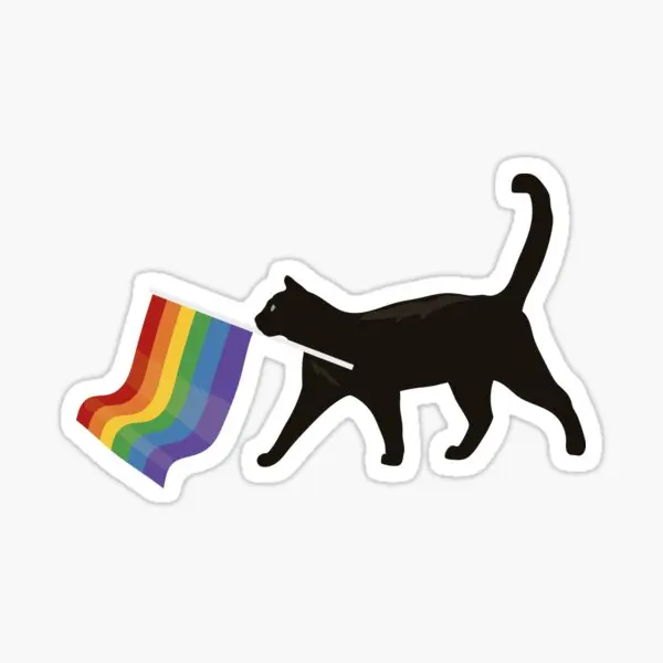 

A Little Cat Friend 5PCS Stickers for Window Funny Decor Cartoon Luggage Room Bumper Home Living Room Decorations Background
