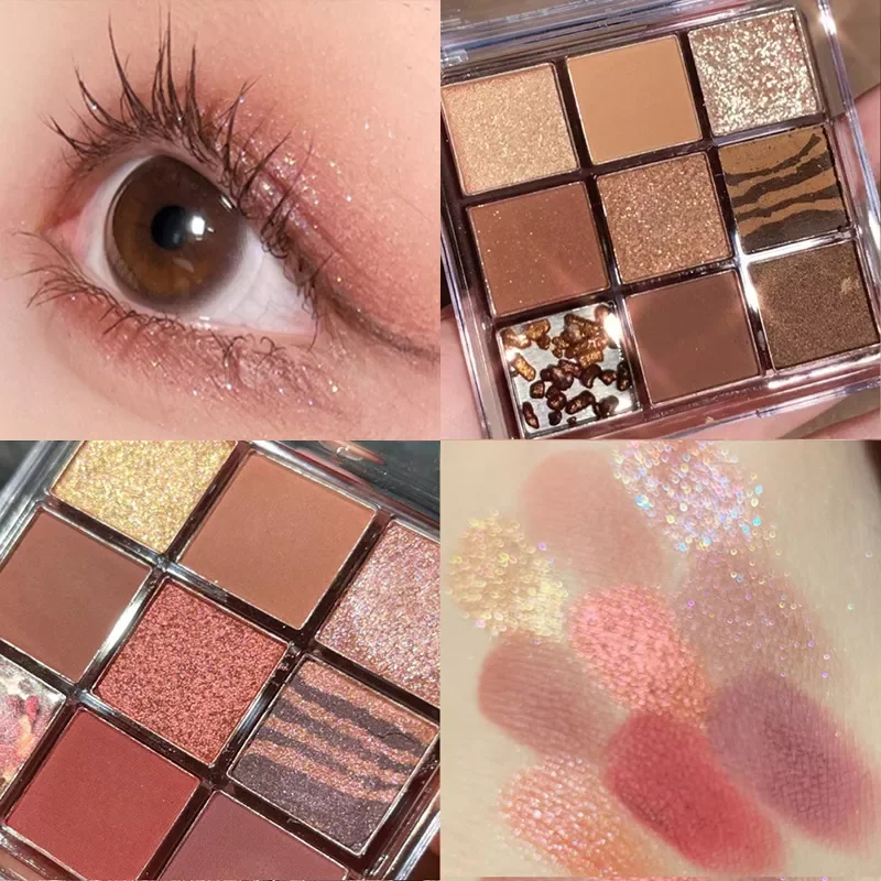 

NEW2023 Color Eyeshadow Palette Diamond Makeup Palette Shimmer Pigmented Matte Eye Shadow Glitter Earth Pumpkin Color Cosmetics