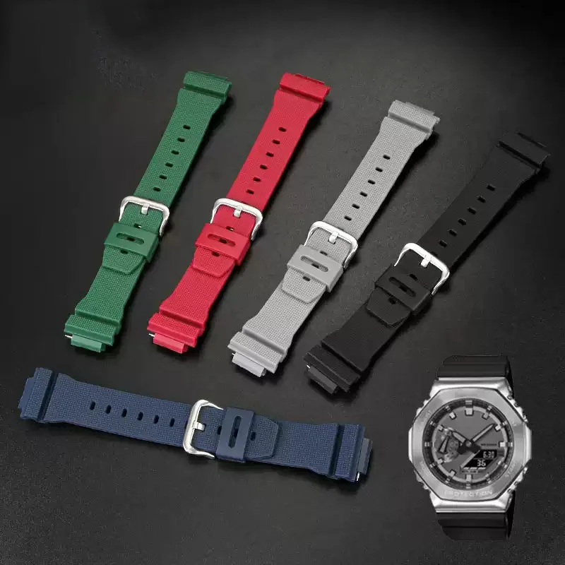 Фото Для Casio G-SHOCK GM-2100 GA-2100 GWM-5610 DW-5600 6900 серии мужской модифицированный силиконовый резиновый ремешок для часов браслет 16 мм №1