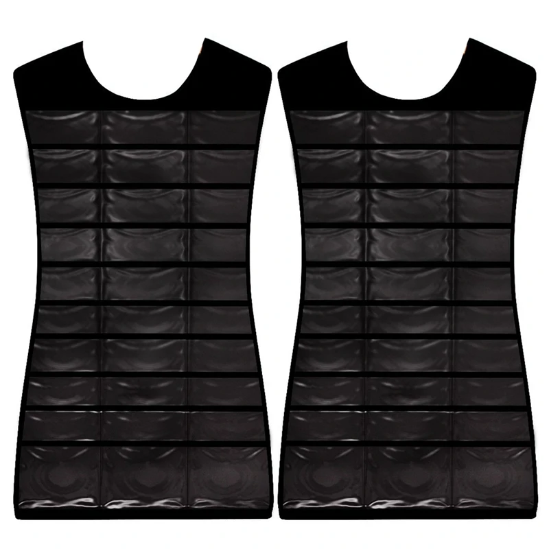 

2 шт., двухсторонний подвесной органайзер для ювелирных изделий, 30 карманов