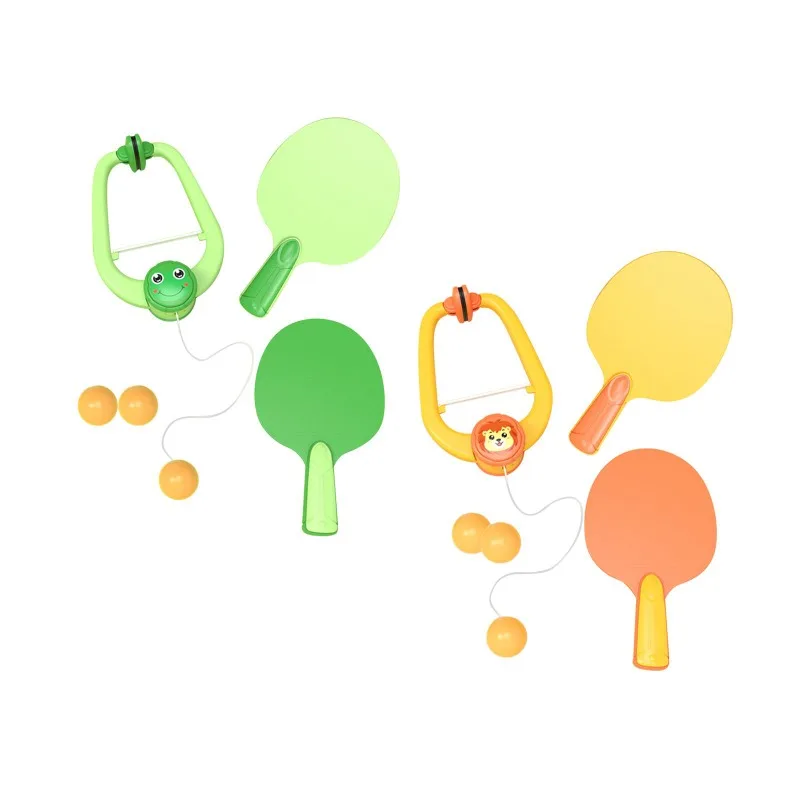 

Popular Children's Hanging Table Tennis Trainer Indoor Sports Parent Child Interactive Table Pong Paddles and Balls with Hanger