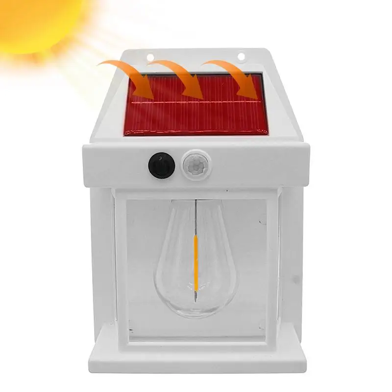 

Вольфрамовая настенная лампа с датчиком движения, индукционный настенный светильник на солнечной батарее, водонепроницаемость IP65, настенный фонарь в ретро стиле для наружного освещения