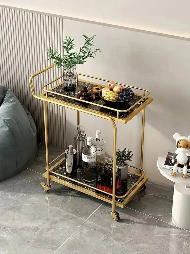Фото Многофункциональная тележка для кухни, отеля, салона, столовой, косметики, чая, прикроватная тумбочка, вспомогательная тележка, мебель для салонов красоты HYST №3