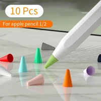 10pcs silicone mute nib cover for apple pencil tip cover replaceable tip for apple pencil 2nd 1st generation nib protection case