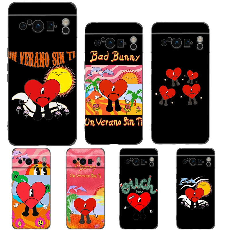 Чехол для телефона Google Pixel 9 8 8A 7 7A 6 Pro XL 6A 5G Черный Мягкая противоударная задняя