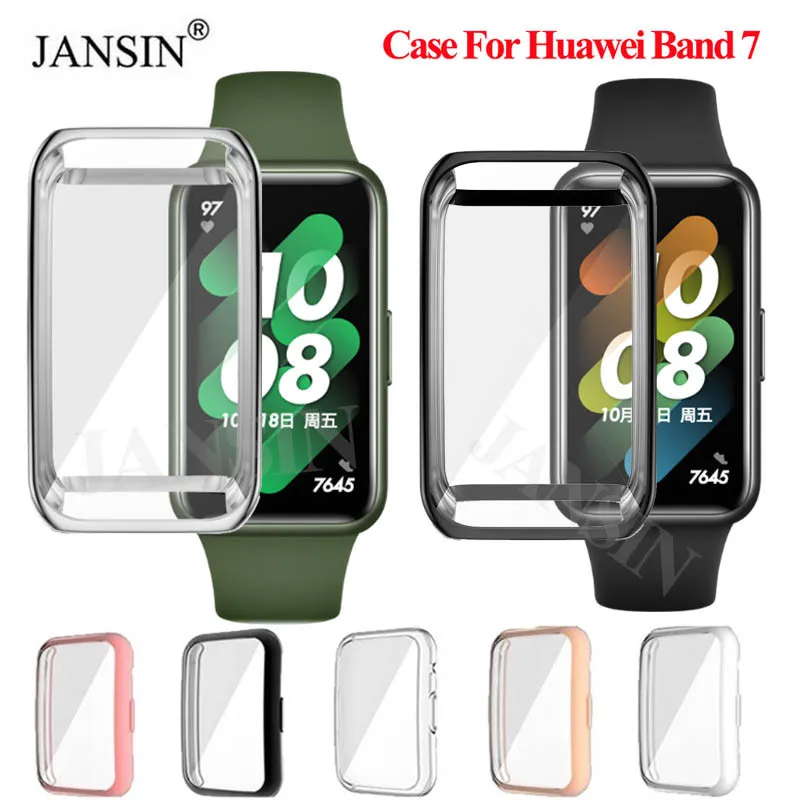 

Защитный чехол на весь экран для Huawei Band 7, мягкий защитный чехол из ТПУ для Huawei band 7, чехлы, силиконовые умные часы, бампер, чехол