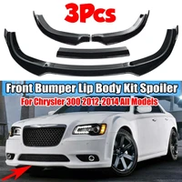3pcs car front bumper splitter lip diffuser spoiler cover body kit guard deflector lips for chrysler 300 srt8 2012 2013 2014