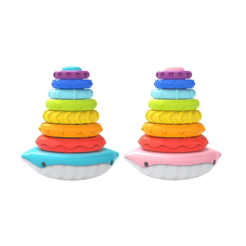 

Детские складывающиеся кольца, игрушка для раннего развития, игрушка для складывания, обучающая координация рук и глаз, игрушка