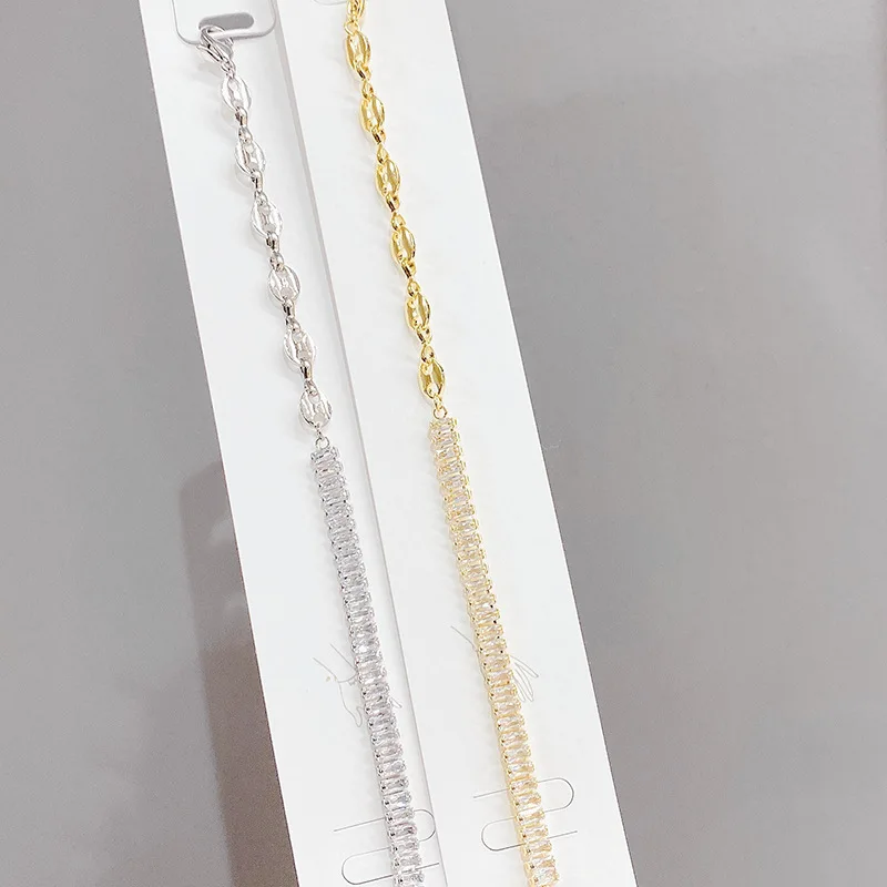 

Оптовая продажа, изящный креативный индивидуальный простой браслет, Женский Гальванизированный браслет с цирконом, ювелирные изделия для ...