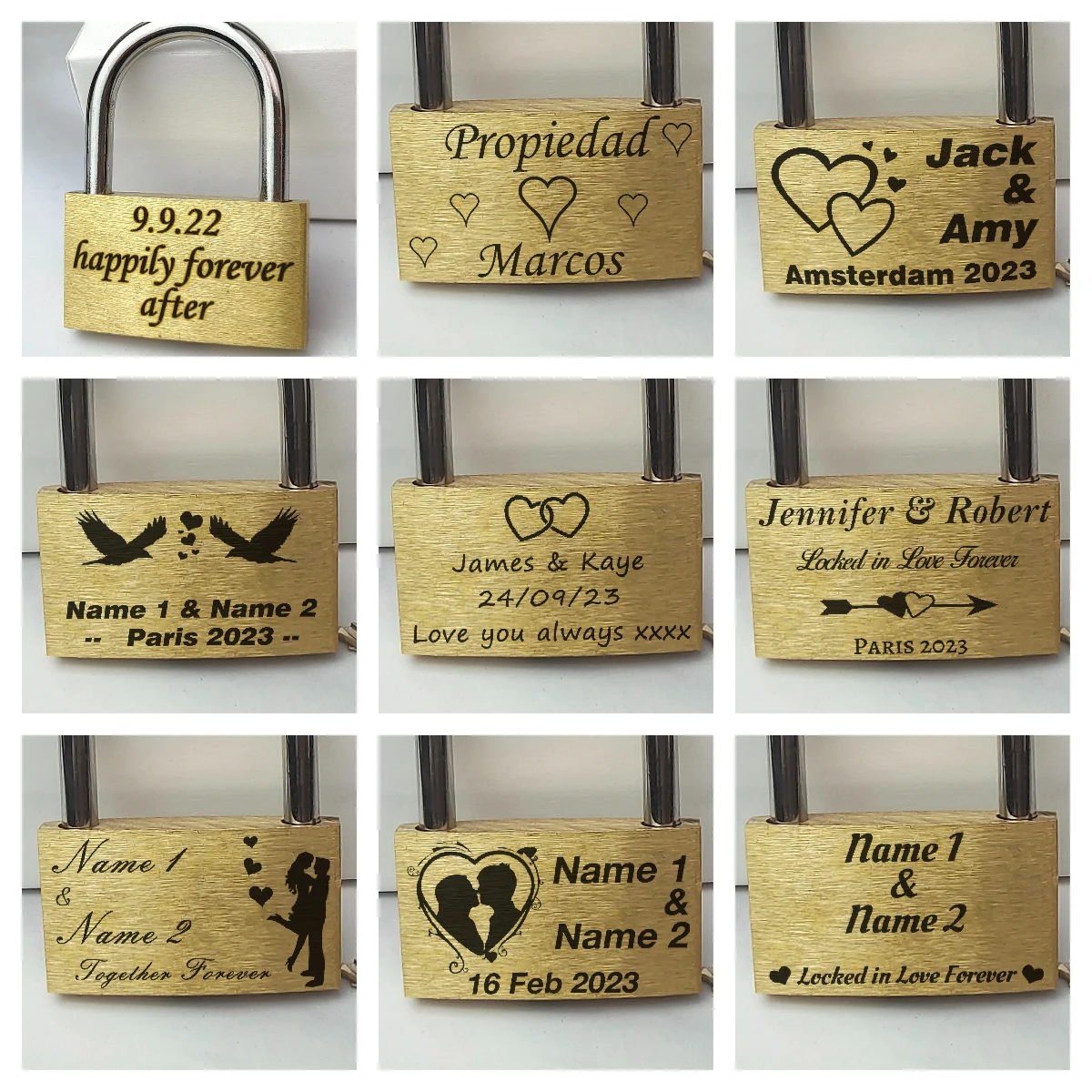 Индивидуальные замки с гравировкой Love Lock Keep Sake Свадебный Подарок на годовщину RIP