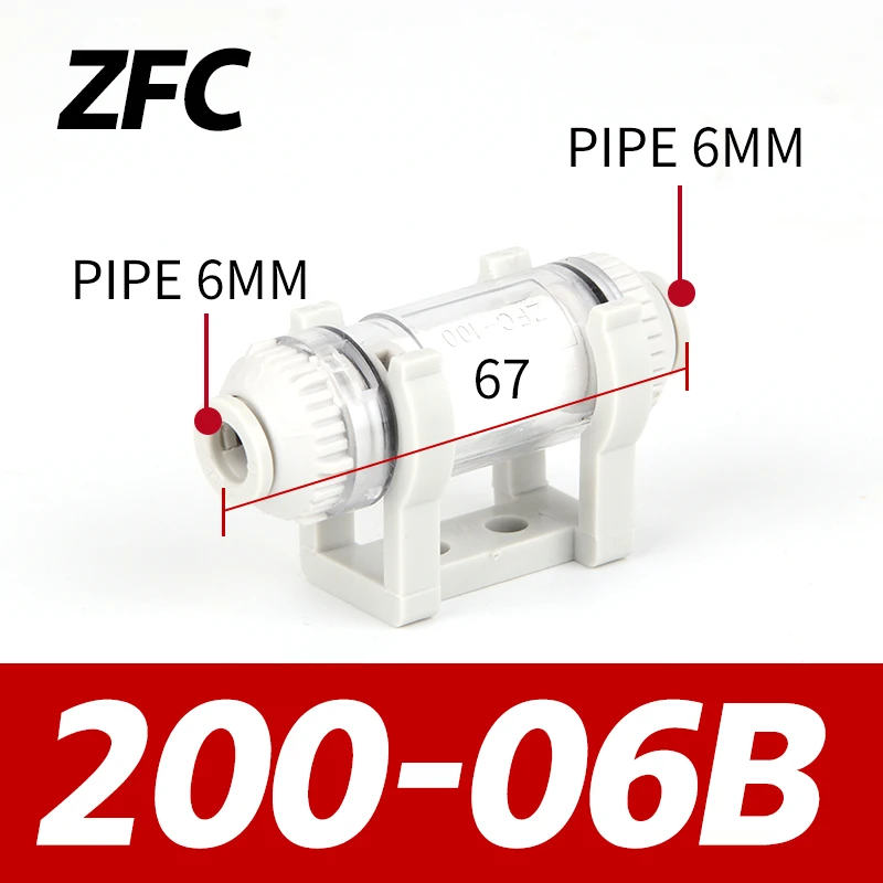 

ZFC AZFC200 100, воздушный пневматический вакуумный эжектор типа трубопровода - 06B -08B, съемный волоконный элемент для воздушной присоски