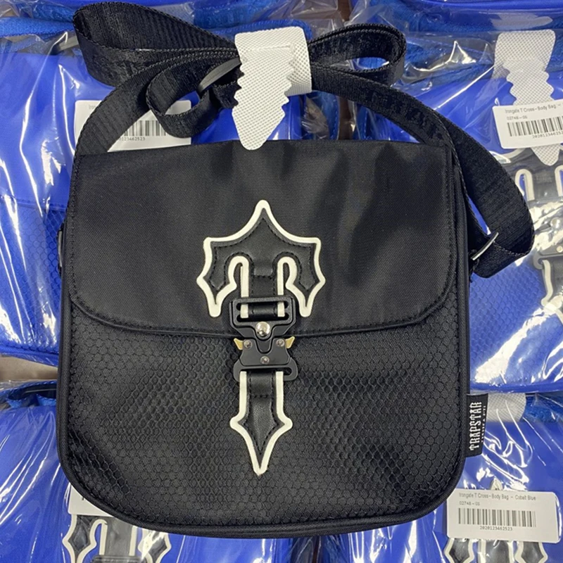 Роскошная брендовая лондонская Сумка-трапеция Trapstar для мужчин и женщин, дизайнерская сумочка на плечо черного и синего цвета, уличная мода ...
