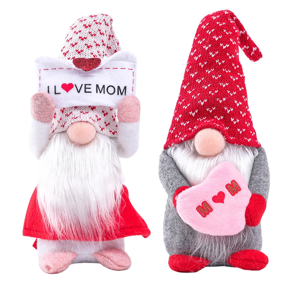 

2 Pcs Mother's Day Gnome Adorns Faceless Dolls Decorative Gnomes Faceless Dwarfs
