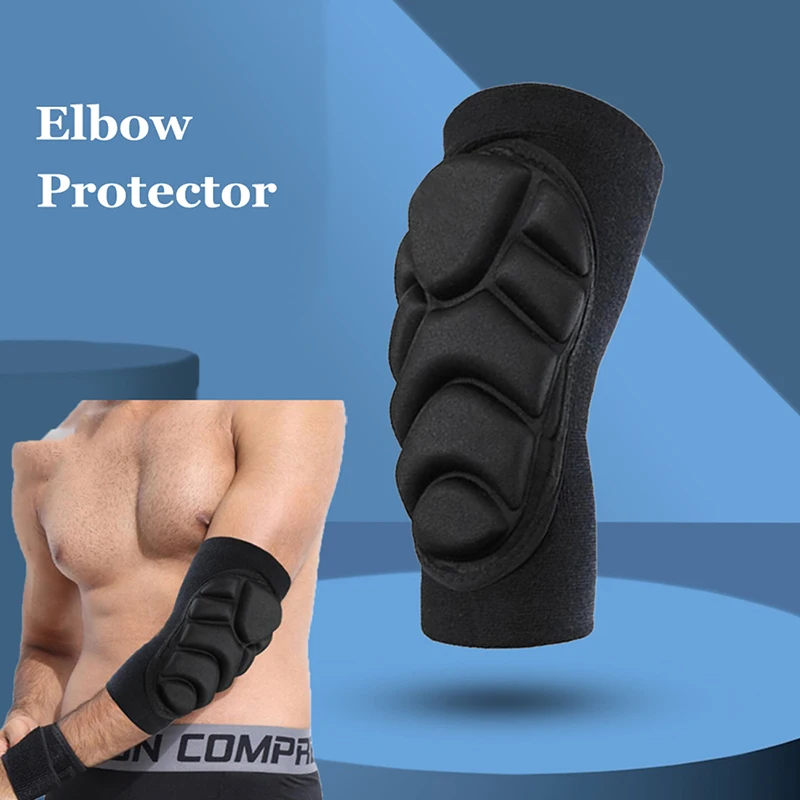

1Pair Breathable Elbow Brace Pad Guard Compression Silicone Foam Elbow Padded Arm Support Shooter Sleeve Protector Skateboarding