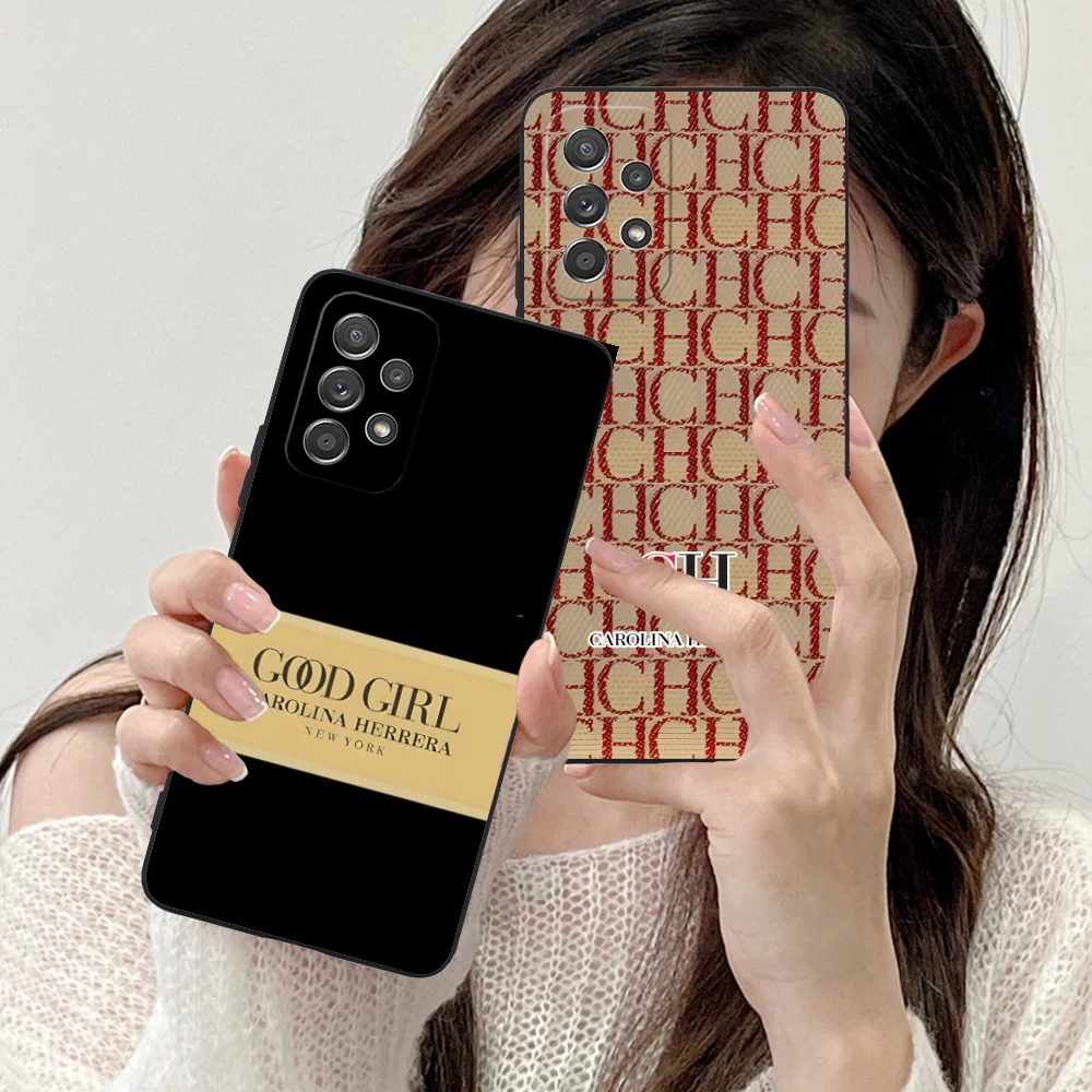Mobile C-Carolina Phone Case for Samsung Galaxy A91 73 71 70 54 53 52 34 24 23 21 S 5G Black Cellphones Smartphone Cover