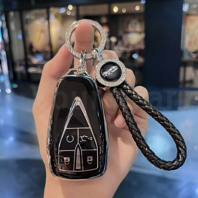 

Для Changan UNIT UNIK CS35PLUS CS55 PLUS CS75 PLUS Oshan X7 X5 Чехол для автомобильного ключа из ТПУ, держатель брелока, автоаксессуары