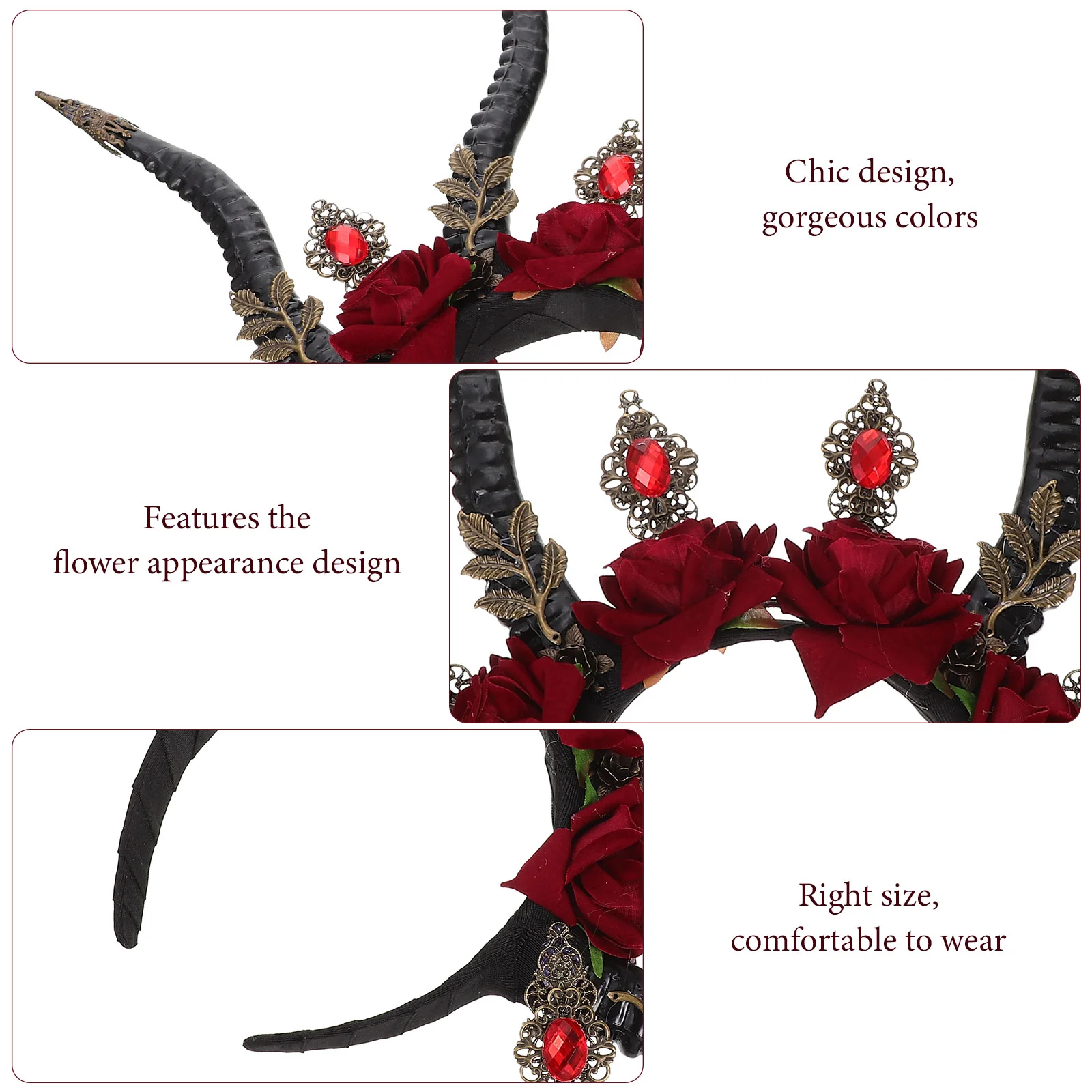 Повязка на голову с рогом дьявола обручи для волос Хэллоуин повязки рогами