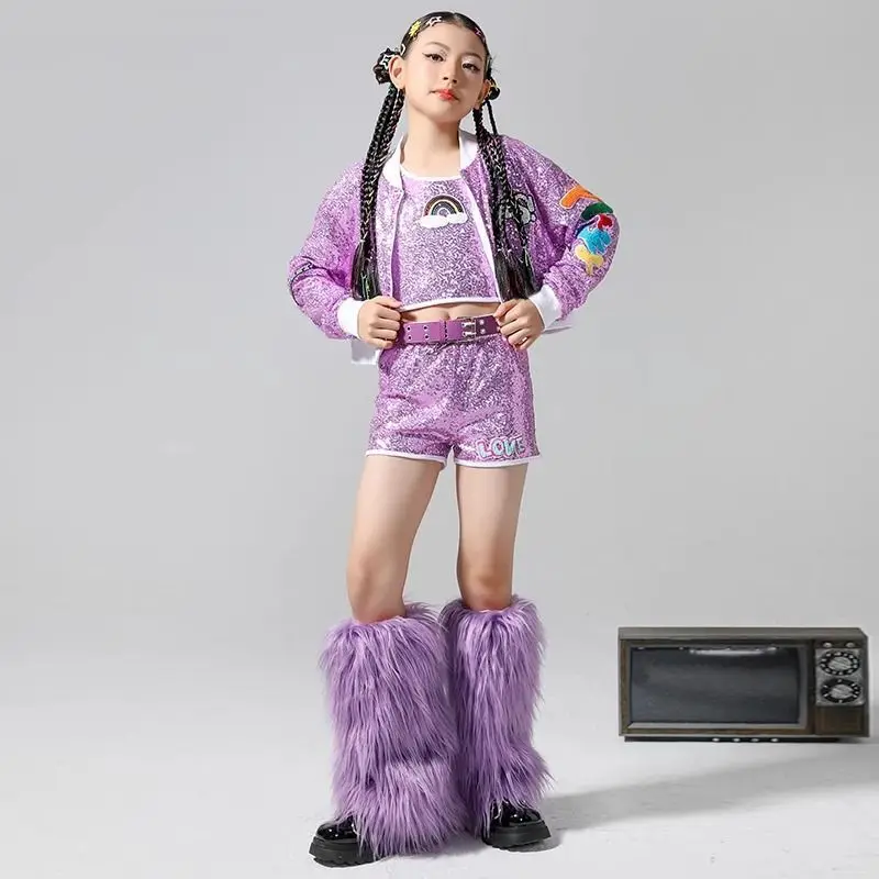 Модная одежда для подиума девочек новогодняя детская джазовых танцев групповых