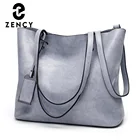 Zency мягкая сумка из искусственной кожи большая вместительность повседневные женские сумки через плечо 2022 Весенняя Новая модная дизайнерская сумка-тоут