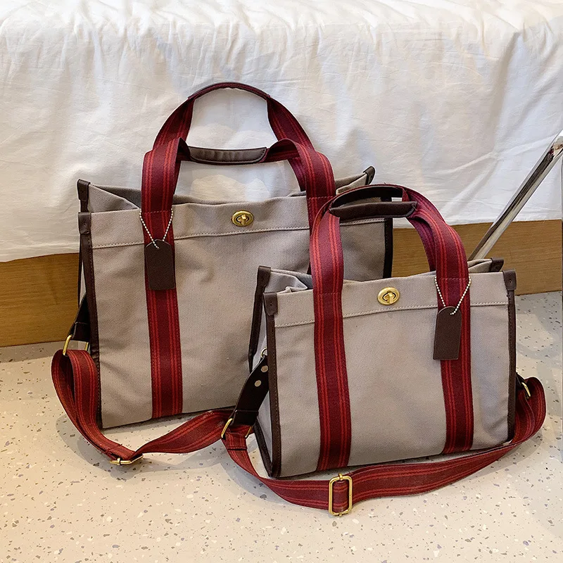 

High-quality Simple Large-capacity Handbag 2022summer Color Contrast Fashion All-match Shoulder Bag Casual Messenger Women's Bag