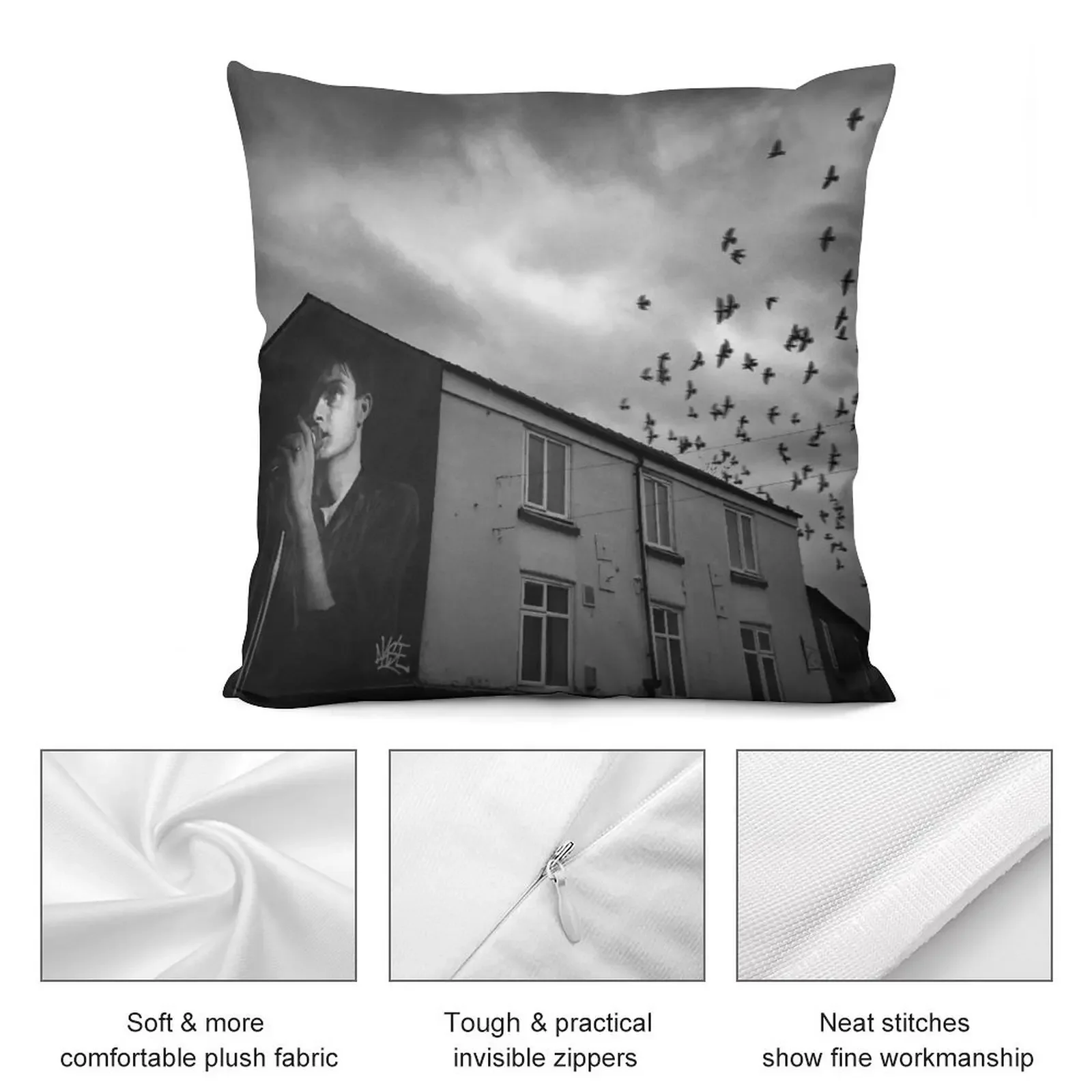 Наволочка Ian Curtis аниме мраморная