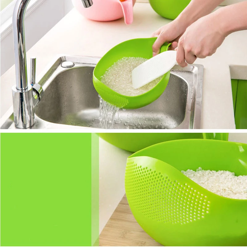 

Multifunctional Washing Filter Kitchen Rice Tumbler Rice Washing Sieve and Rice Washing Basin Plastic Draining Vegetable Basket