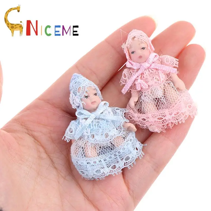

New 1:12 Dollhouse Miniature Cute Baby Doll People Model Body Joints Moveable Doll