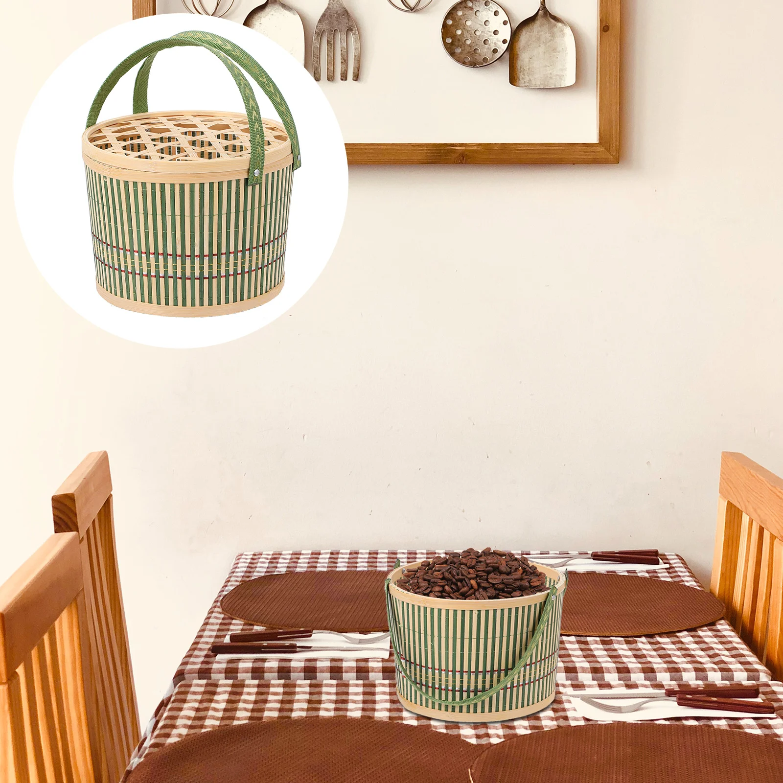 

Basket Storage Picnic Serving Fruit Wicker Woven Flower Trayegg Snack Breakfast Breadseagrass Rattan Decorative Rusticpot Easter