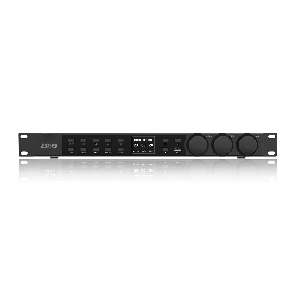 Фото Профессиональный аудиопроцессор Sound system effector с Bluetooth, USB-портом и функцией караоке, предэффектный процессор для диджеев №2