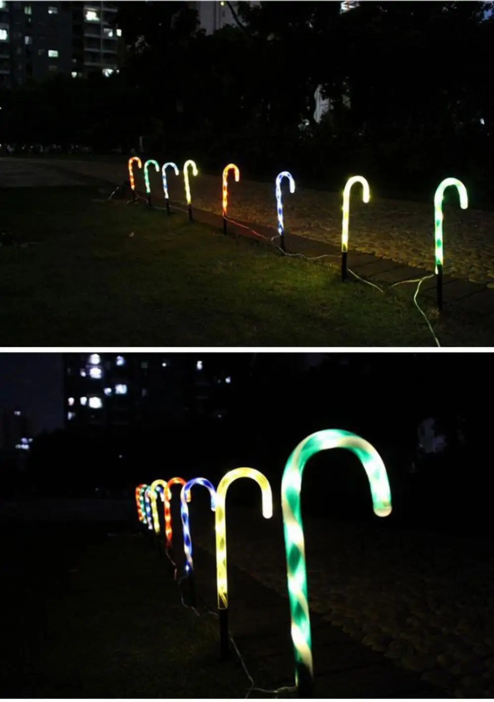 

Solar Christmas Candy Cane Light Christmas Day Light LED Home Garden Passage Courtyard Lawn Decoration Light 4 Colors 2022