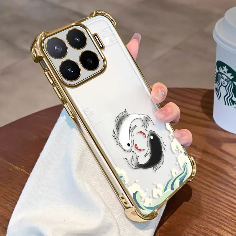 Защитный чехол с покрытием для Xiaomi 17T Pro, гибкий TPU, противоударный, с рыбьим узором, защита углов. (art.: 3920dd00cae7d) - 3920dd00cae7d