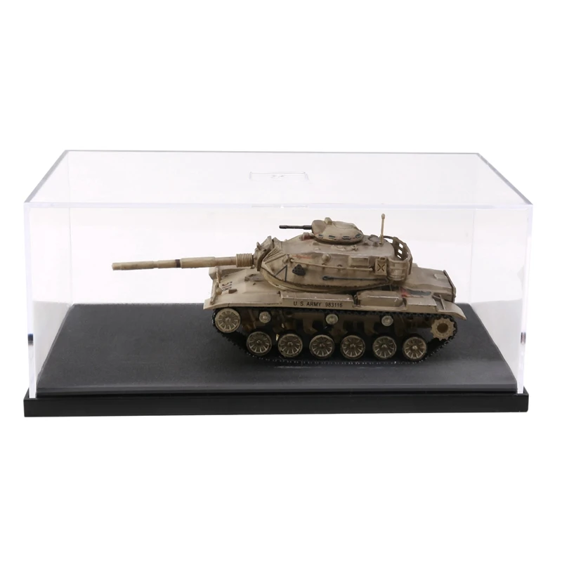 

1/72 American M60A3 Tank Model with Dustproof Box Diecast Alloy Tank Model Collection Gift Display Desert Color