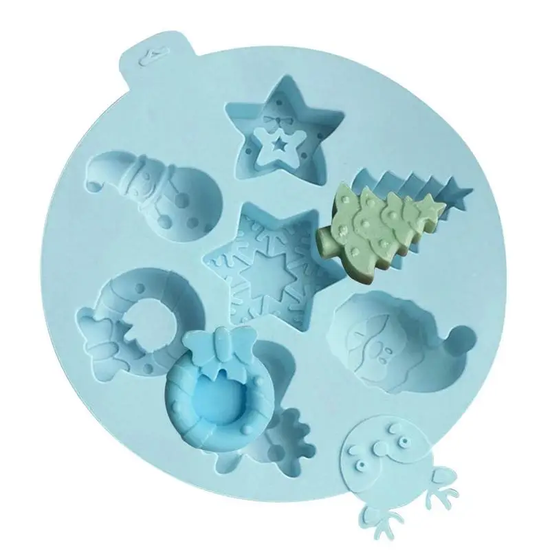 

Christmas Chocolate Molds Silicone Christmas Cake Molds Silicone With 7 Models Non-Stick Chocolate Jelly Cake Baking Mold