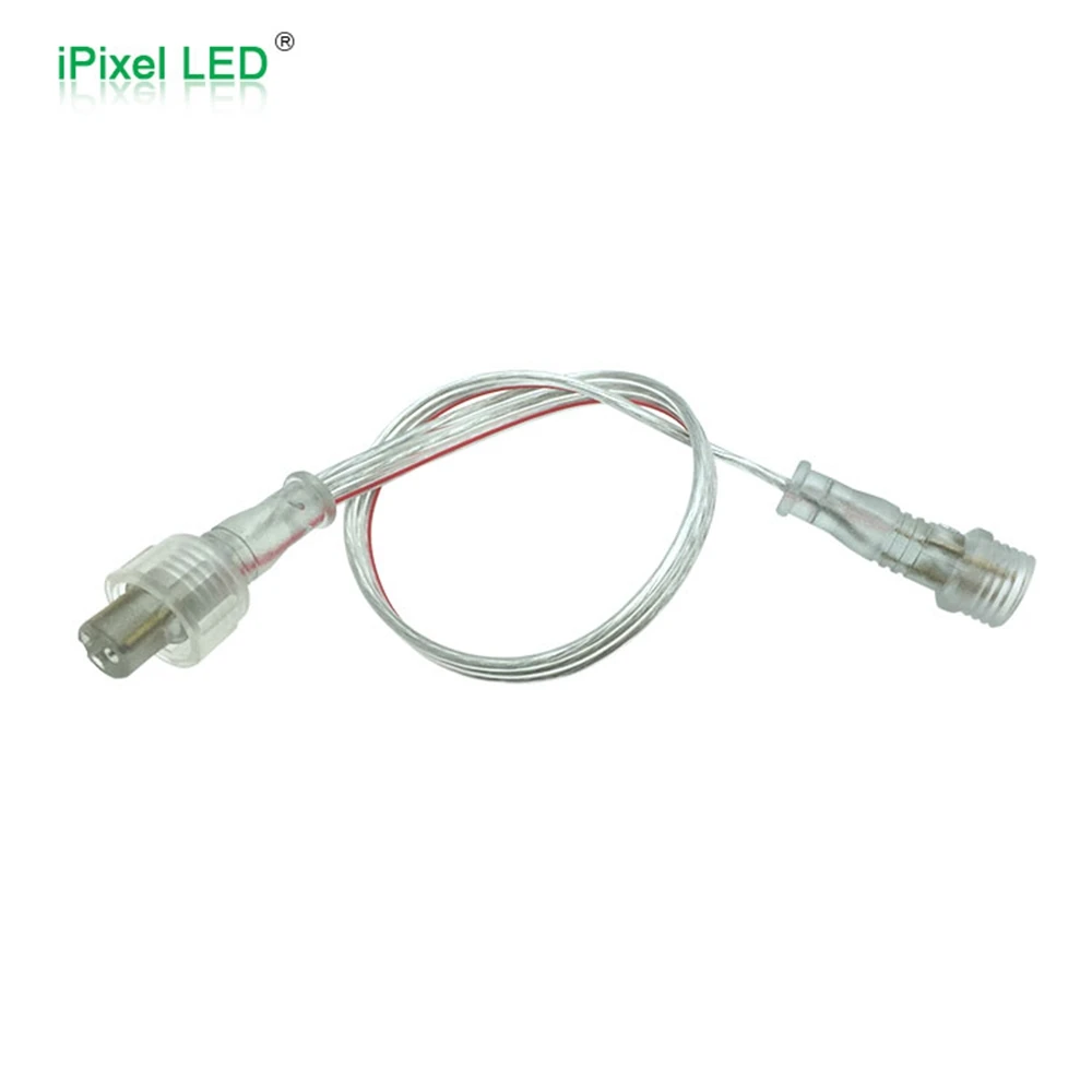 3Pin  Transparent Male& Female Extension Cable Connector