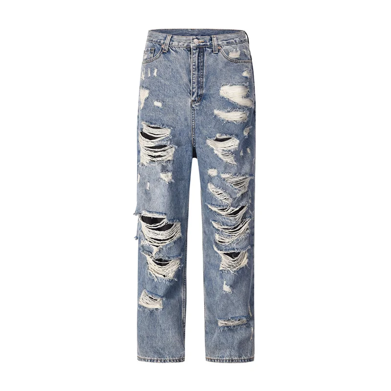 

2023ss New Vintage Hole High-Quality Casual Jeans For Men And Women
