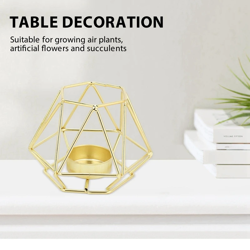 

8X золотые геометрические металлические подсвечники для гостиной и ванной