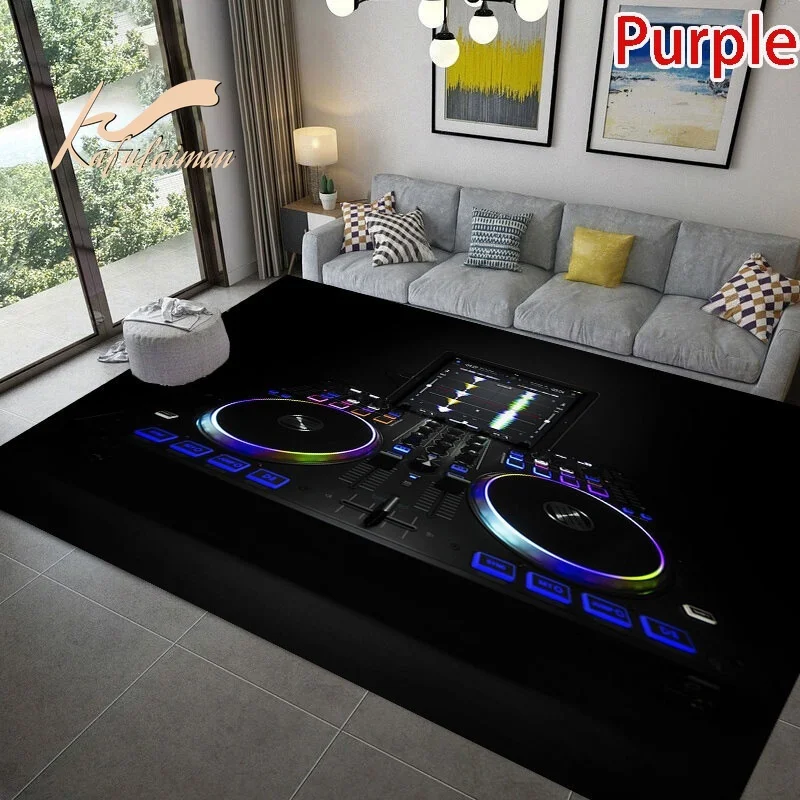 Коврик-бегунок с музыкальным узором для DJ для кухни, прихожей, спальни, гостиной, мягкий ковер, антискользящая область.