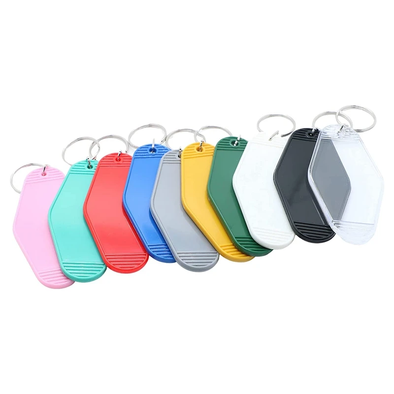 

Key Tags 10 Pcs Motel Hotel Sublimation Blank Keychain Rhombus Vintage Ornament Heat Transfer Keychain