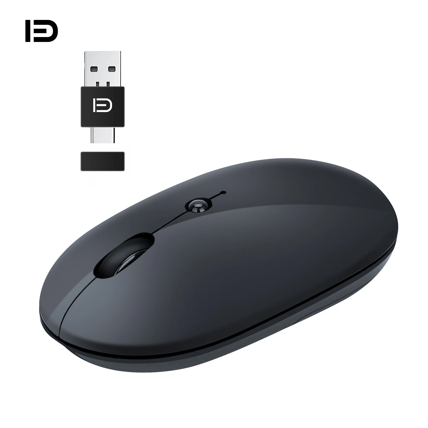 

Mini 2.4G USB-C Wireless Mouse Rechargeable Gaming Mouse 1600DPI 3 Button Type-C Mute Mice for Macbook Laptop PC Game Mouse