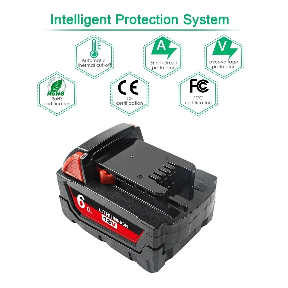 Аккумулятор для электроинструмента Milwaukee M18 48-11-1815 48-11-1850 2604-22 2604-20 2708-22 2607-22