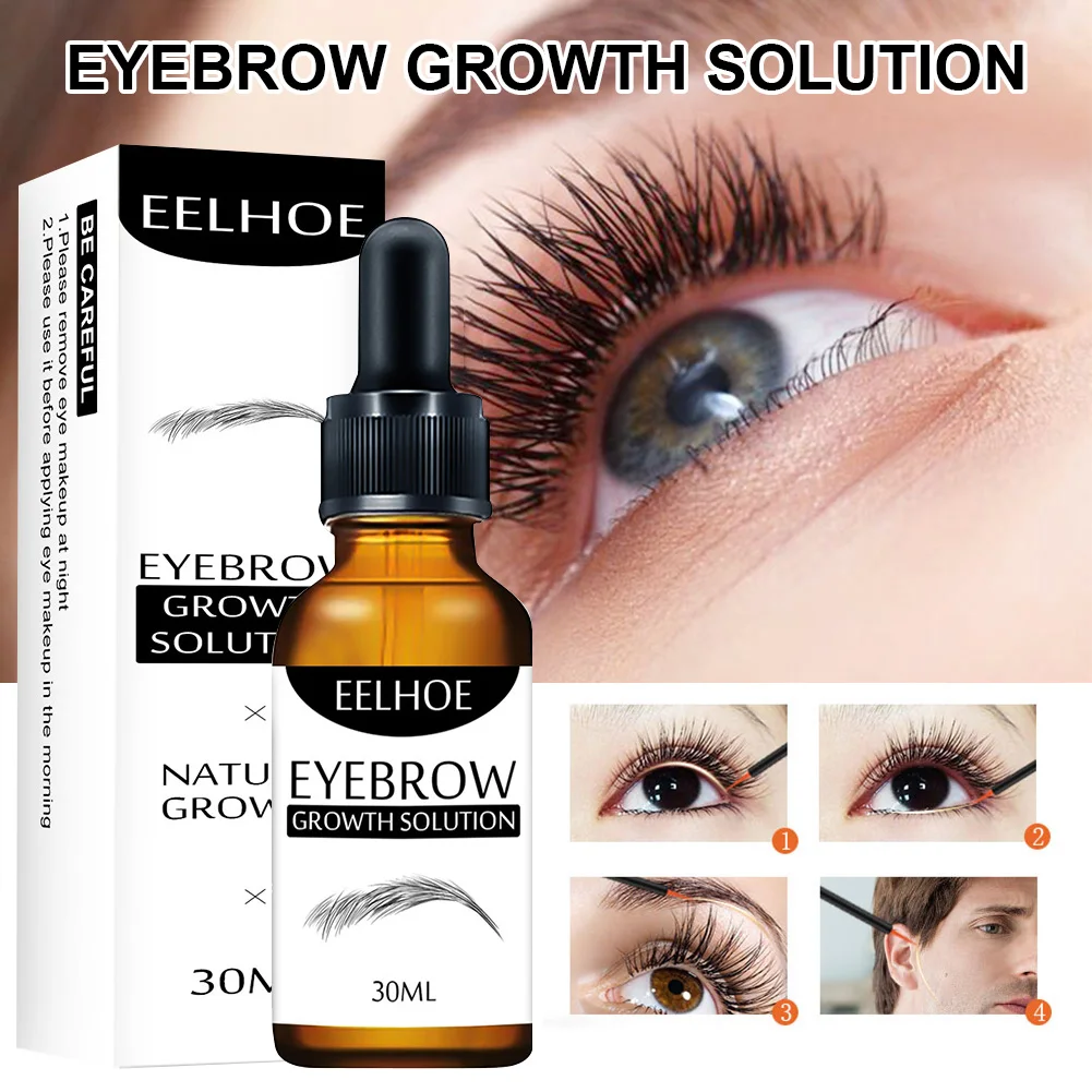 

30ml Eyebrow Eyelash Growth Serum Fast Growing Eyelash Enhancer Longer Thicker Lashes Eyebrows Essential Oil Dense and Slender