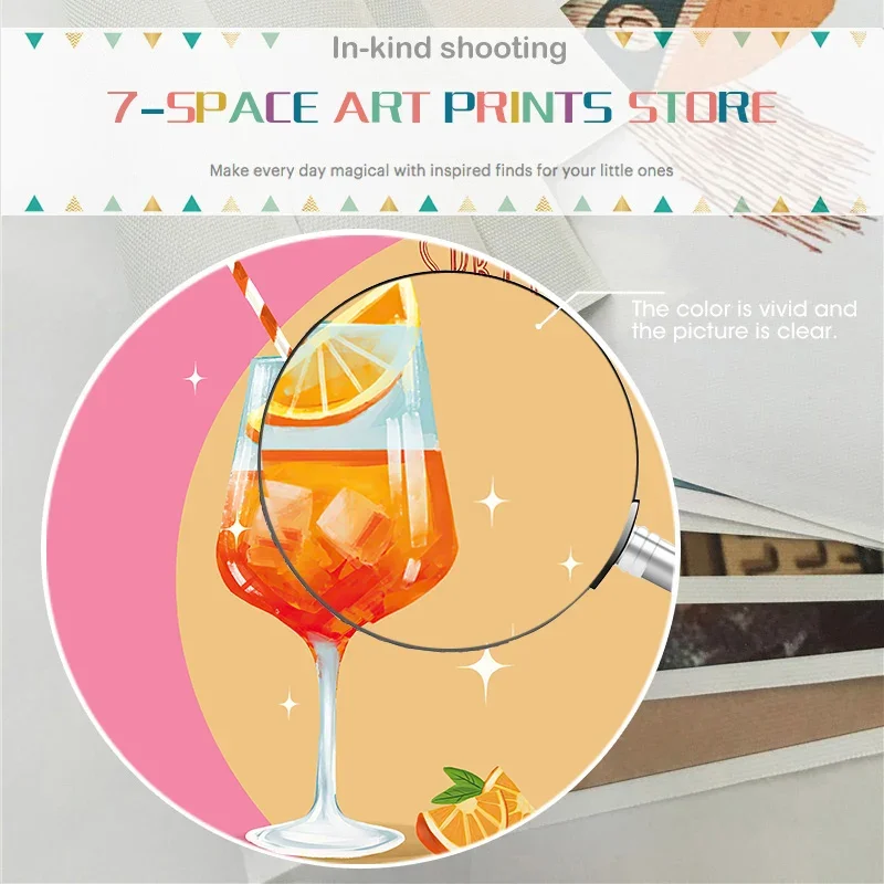 Постер в скандинавском стиле для гостиной с изображением аперола косплеита