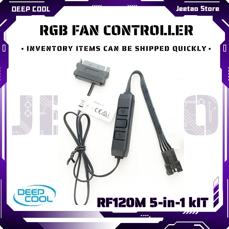 

DEEPCOOL RGB Fan Controller GP/C RGB-12 SATA RGB 4-pin Fan Adapter Splitter For Deepcool RF120M/ RF120M 3in1/ RF120M 5in1