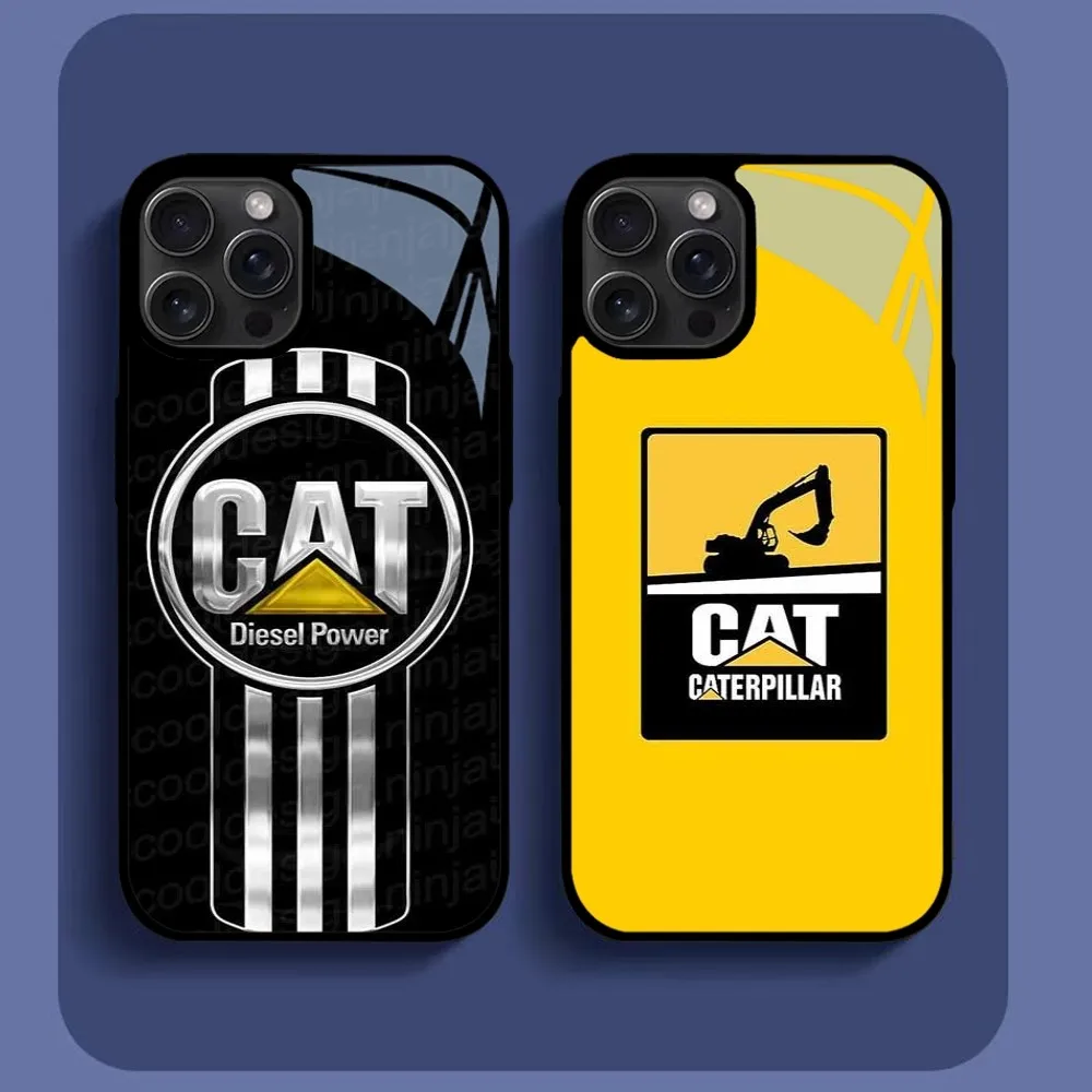 C-CaterpillarES Dozer Logo Phone Case For IPhone16 15 14 13 12 11 Pro Xs Max Mini XR X 7 8 Plus Luxury Mirror Hard Funda