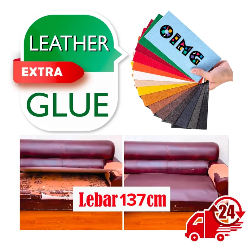 

OIMG [50*137CM] Leather Repair Self Adhesive Patch PU Paste Self Stick On Sofa Clothing Repair Multicolor Big Size Sticker Badge