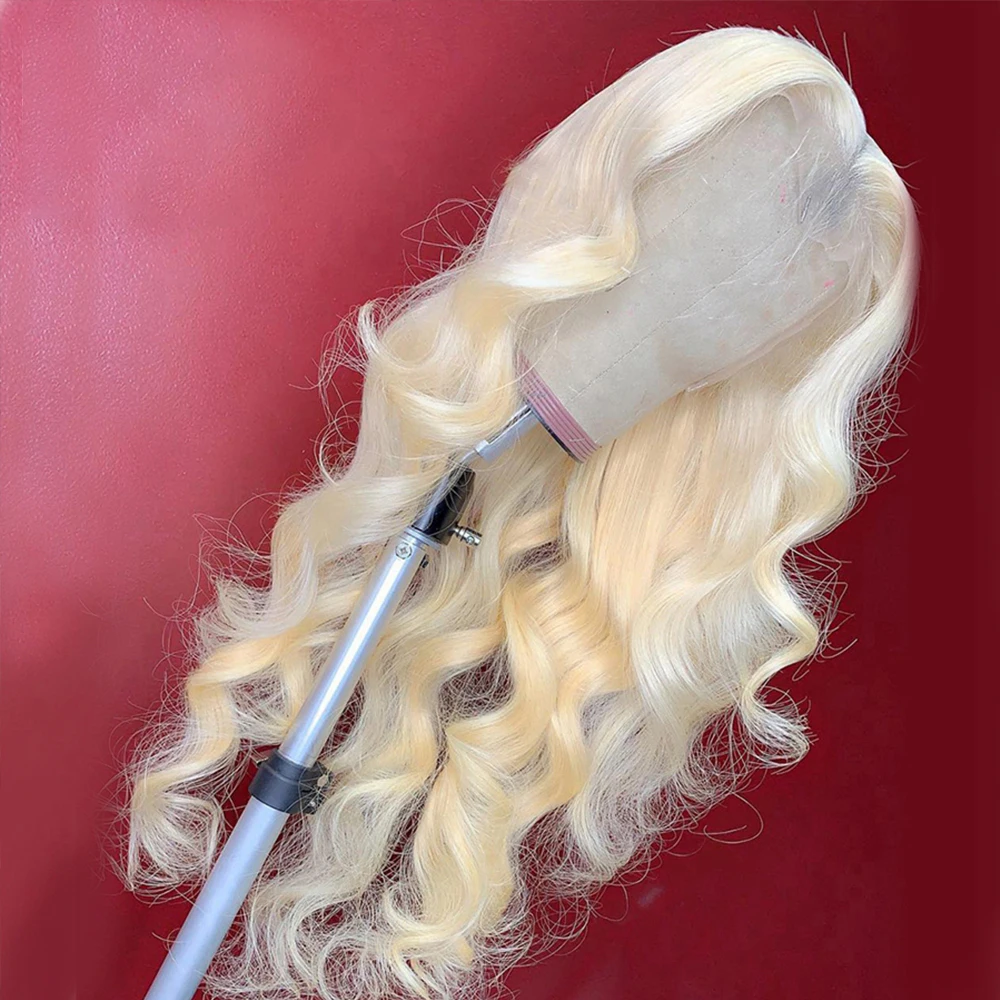 

Soft 613 Blonde Body Wave Preplucked 26Inch Long 180%Density Natural Hairline Glueless Lace Front Wig For Black Women Babyhair