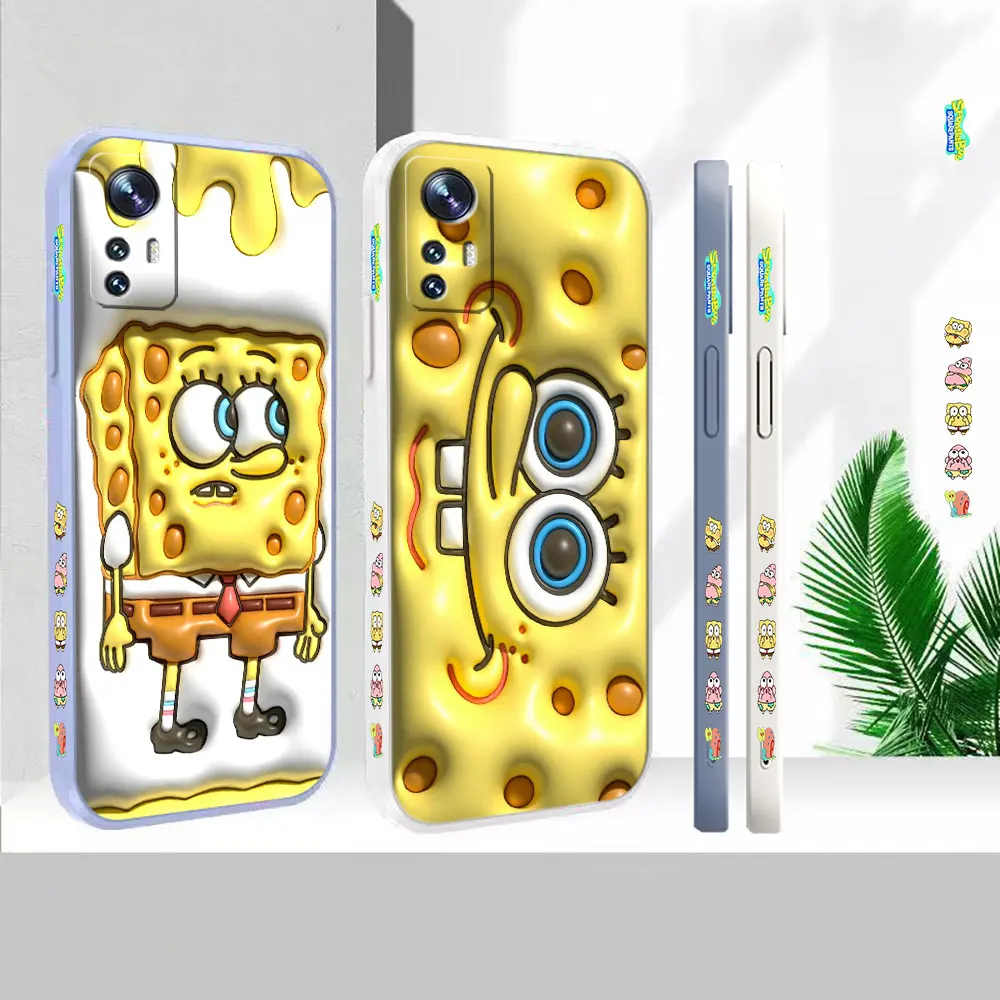 

Liquid Silicone For Xiaomi 13 12 12S 12X 11 11T 10 10S 10I 9 9SE 8 8SE Pro Ultra Lite Cover S-Spongebob Colour Case Funda Cqoue