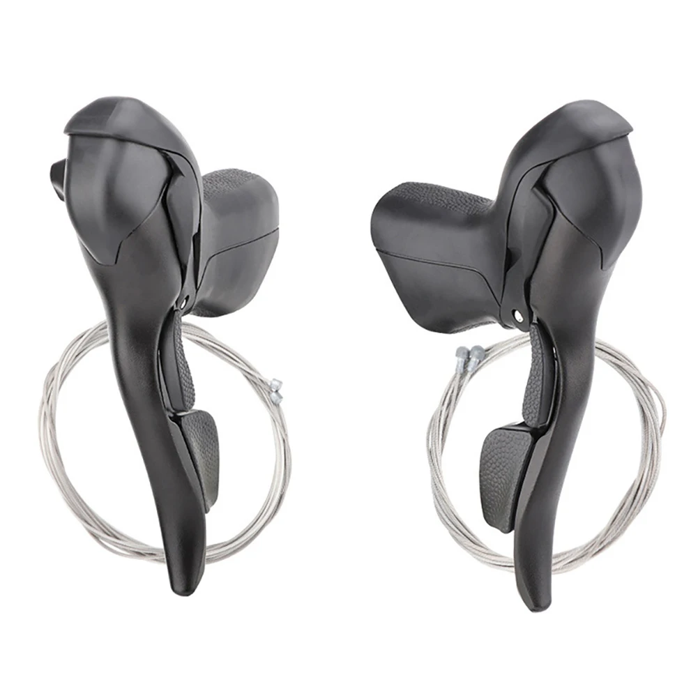 

Bike Bicycle Shift Levers Compatible Cycle Cycling Dual Lever Road Transmission 2*3/7/8/9/10/11 Speeds Durable