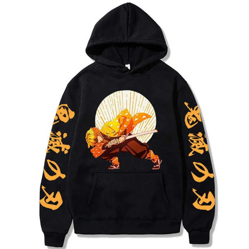 

Hot Anime Demon Slayer Hoodies Agatsuma Zenitsu Printed Men My Sweatshirt Harajuku Streetwear Casual Unisex Pullover Sudaderas